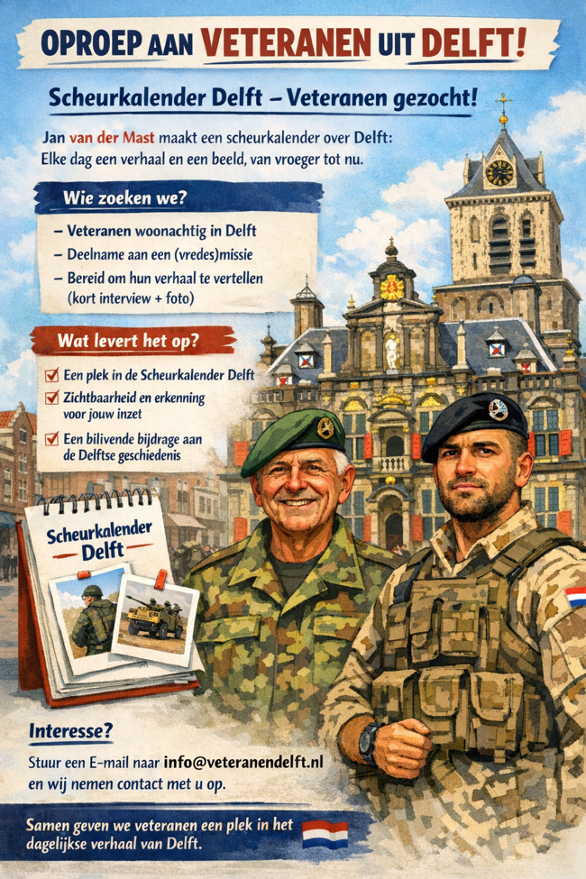 Oproep aan Delftse veteranen – Deel uw verhaal